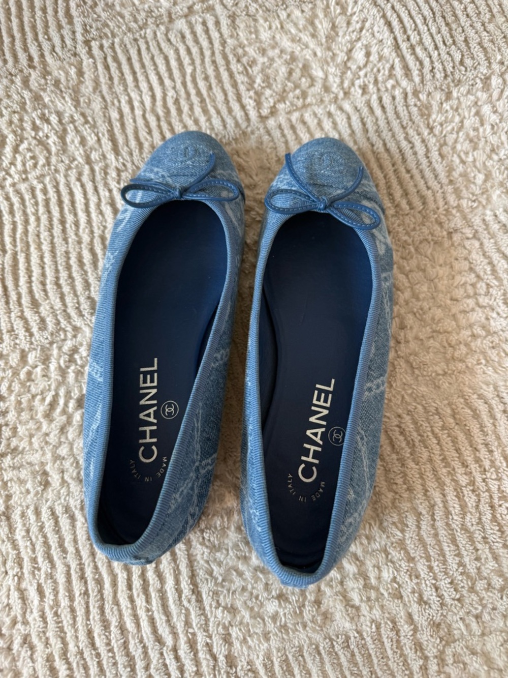 Chanel Denim Ballet Flats Blue Size 36.5 - Picture 5 of 8